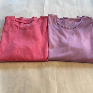 LL Bean Perfect Tees. Pink and purple size medium petite